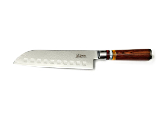 MaceMaker BORBONA SANTOKU - SanMai Damaškový Kuchyňský nůž